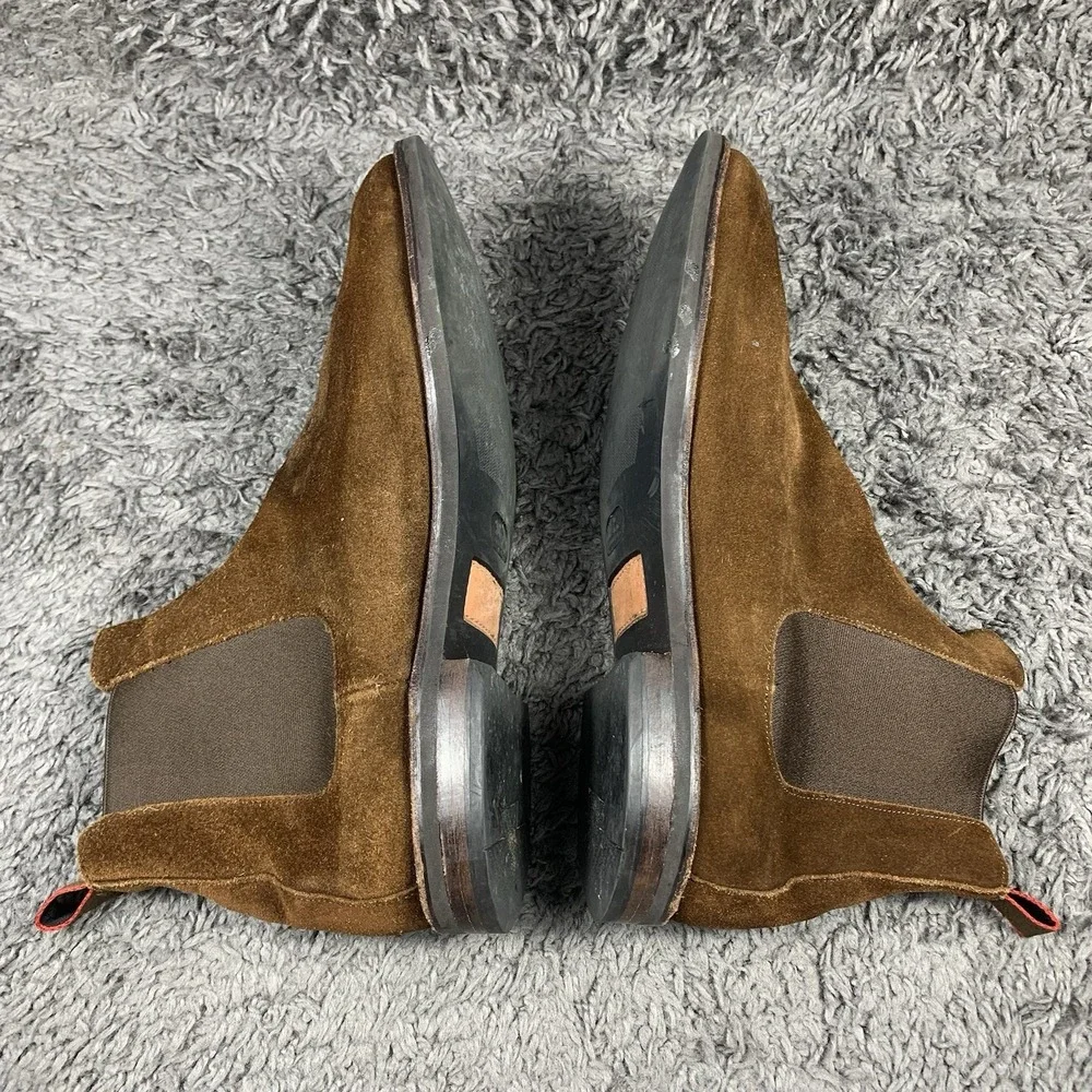 Allen Edmonds Port Washington Nomad Chelsea Boots Brown Suede 13 D